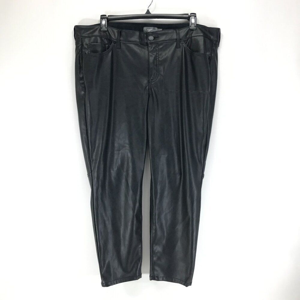 Torrid Perfect Skinny Faux Leather Mid Rise Pant Women's Plus Size 20 Black
